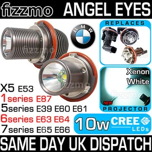 BMW XENON ANGEL EYES 7000k LED MARKER BULBS E39 E53 E60 E61 E63 E64 E65 E66 E87 - Picture 1 of 1
