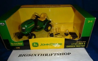John Deere L110 ERTL 1/16 Die Cast Metal LAWN & GARDEN TRACTOR Mower Toy - Image 1 of 3