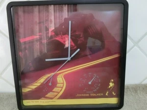 Johnnie Walker Wall Clock Square Face with Thermometer & Hygrometer - Picture 1 of 6