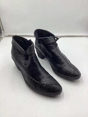 Rieker Boots Women EU41 US10.5 Ankle Booties Black Leather Block Heels Side Zip - Image 1 of 4