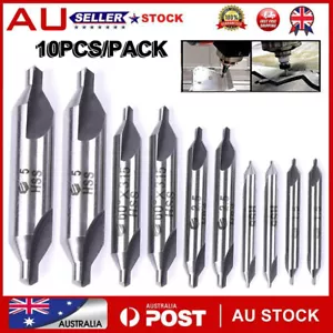 10PCS HSS Center Drill Countersink Bit Lathe Mill Tooling Set 1/1.5/2.5/3.15/5mm - Picture 1 of 12