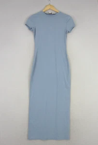 Thanne Dress Womens 10 Blue Bodycon Fitted Stretch Midi Long Work Event Event - Picture 1 of 16