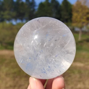 0.45kg Clear quartz Ball Natural Reiki Crystal Sphere Stand Crystal Decor XQ2996 - Picture 1 of 12