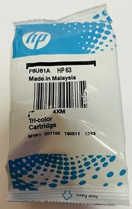 Cartuccia di inchiostro originale HP 63 tricolore F6U61A scadenza Scatola aperta sconosciuta confezione sigillata - Foto 1 di 7