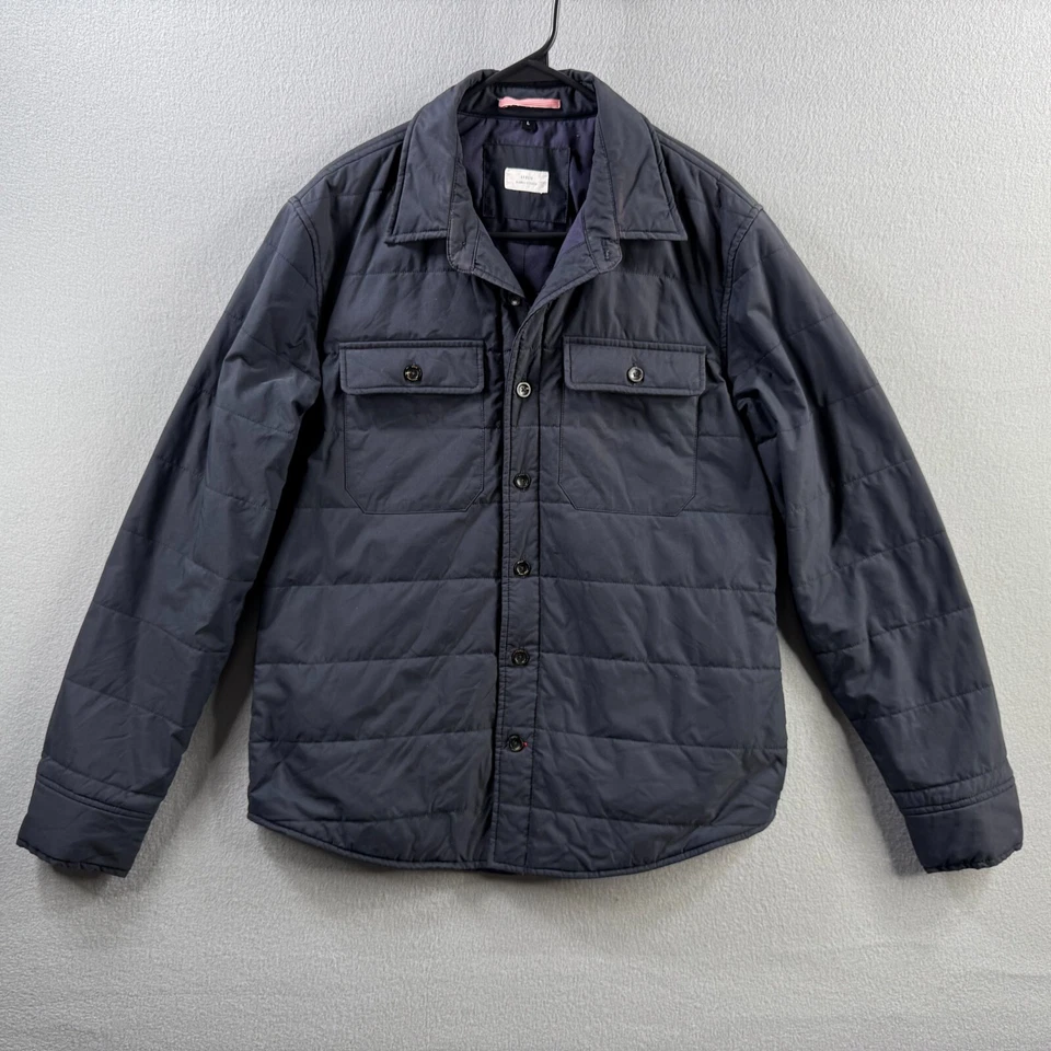 Apolis Global Citizen Jacket Mens Large Blue Quilted CPO Button Up Insulated - Image 1 of 4