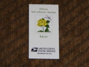BK241 3049 b-d 32 cent Yellow Rose booklet of 15 - Picture 1 of 1