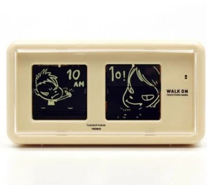NEW Yoshitomo Nara Girl Flip Clock WALK ON Beige Lammfromm RARE From Japan - Picture 1 of 5