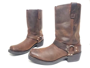DURANGO 11" Crossroad Brown Harness Snoot Toe Biker Boots Men's US 12 D - Picture 1 of 12