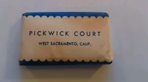 1950 Pickwick Court West Sacramento CA Hotel Ivory Soap Blue And White - Picture 1 of 3