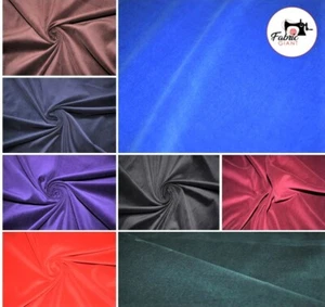 COTTON VELVET FABRIC 45" WIDE NON STRETCH FOR COSTUME DRESS CRAFTING DECORATION - Picture 1 of 68