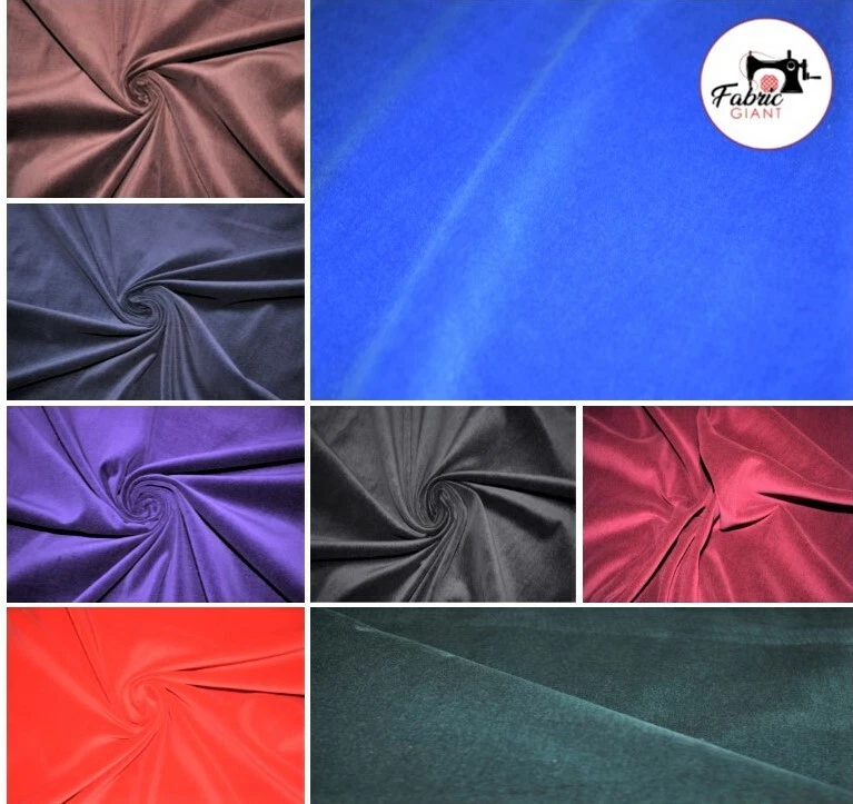 COTTON VELVET FABRIC 45" WIDE NON STRETCH FOR COSTUME DRESS CRAFTING DECORATION - Image 1 of 1
