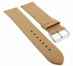 Minott Cinturino Orologio XL ♦ Cinturino di Ricambio Liscio Piatto Nappa Beige ♦ - Picture 1 of 3