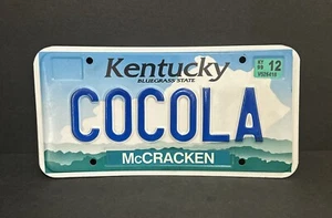 Kentucky Vanity Nummernschild mit Aufkleber 2012 — COCOLA (Coca-Cola) - Bild 1 von 24