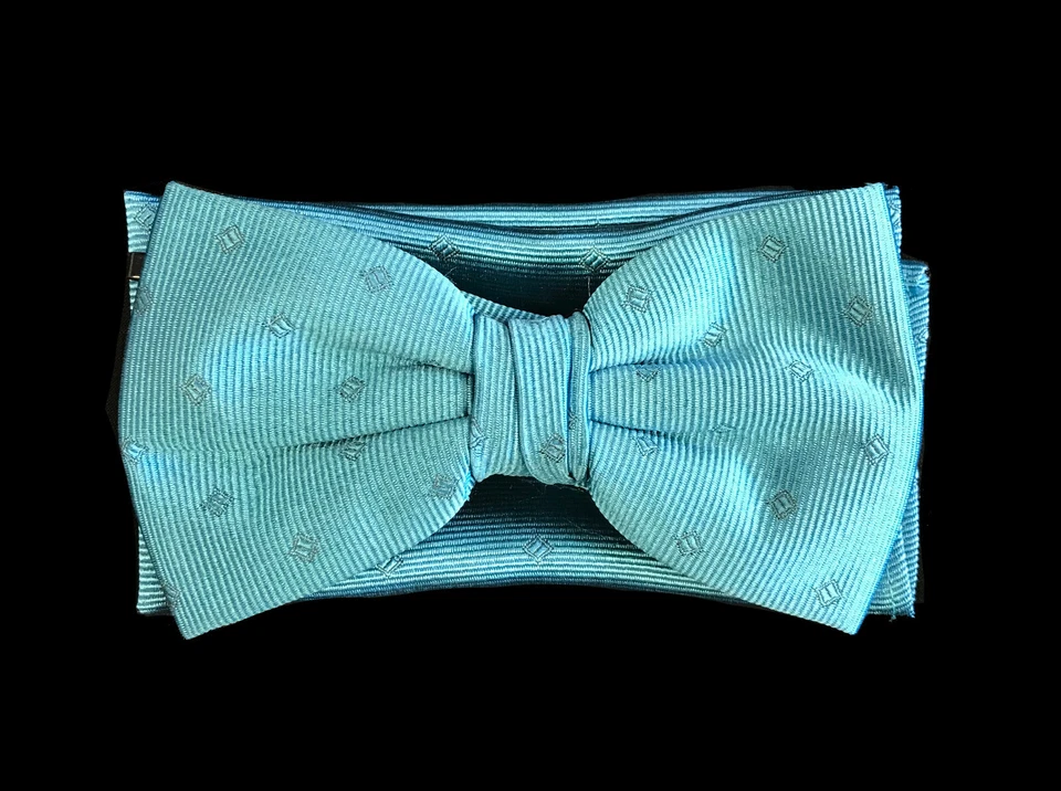 Conjunto de pajarita verde con bolsillo cuadrado para hombre pañuelo preatado boda novio graduación Foto 1 de 1