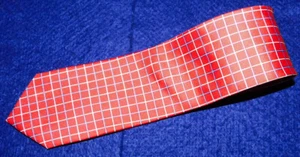 TIE RACK RED/WHITE/BLUE CROSS STRIPED EXTRA LONG TIE - NECK TIES - DESIGNER TIES - Picture 1 of 3