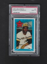 1971 Kellogg's #5 ROBERTO CLEMENTE (1970 Xograph ON BACK VARIATION) MINT PSA 9 