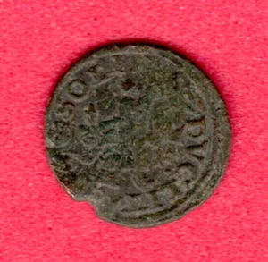 Poland Copper Schilling 1666 Johann Casimir Vasa Waza Lithuania 6399 - Picture 1 of 2