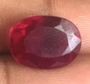 Natürlicher 8,65 ct ovaler Utah Beryll Bixbit roter Smaragd Edelstein zertifiziert B95255 - Bild 1 von 6