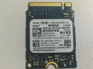 KIOXIA Toshiba KBG40ZNS512G 512GB SSD PCIe3.0x4 NVMe M.2 2230 For Steam Deck PC - Picture 1 of 5
