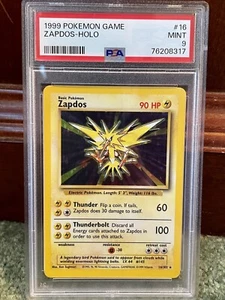 Miscut Border Error PSA 9 Pokémon TCG Zapdos Base Set 16/102 Holo Rare Old Card - Picture 1 of 1