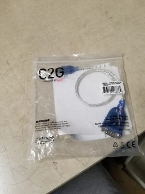 C2G 26886 1-Foot USB To Serial Db-9 Male RS-232 Cable  - Image 1 of 4