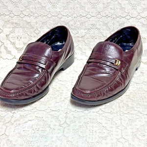 Florsheim Comfortech Men's Size 9 1/2 D Slip On Bit Loafers Leather Shoes Brown - Picture 1 of 13