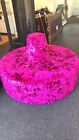 custom made Trefoil / Banquette Seat Pink Velvet