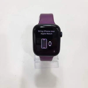 Unlocked Apple Watch Series 8 45MM Black Aluminum Purple Band A2774 - Zdjęcie 1 z 6