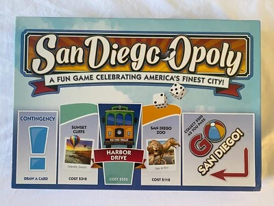 San Diego Opoly Board Game Late For The Sky Great Condition - Complete - Image 1 of 4