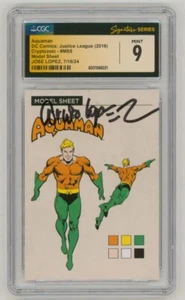 CGC SS 9 Aquaman DC MS5 Style Guide Art Card SIGNED Jose Luis Garcia Lopez - Picture 1 of 2