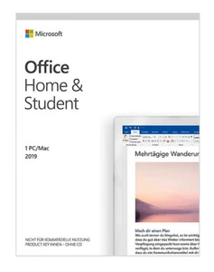 Microsoft Office Home and Student 2019 - 1 PC/Mac - NOWY - nieotwarty - niemiecki - Zdjęcie 1 z 1