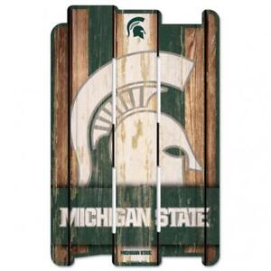 Michigan State Spartans Wood Fence Sign 11"x17" [NEW] Wall Man Cave Fan Wall
