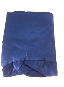 Navy Satin Ruffled Triangle/Comfort Pillowcase Pillow Case - Picture 1 of 2