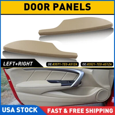 Бежевая панель подлокотника для левой и правой двери купе Honda Accord 2008-2012 годов выпуска 2 шт. - Изображение 1 из 4