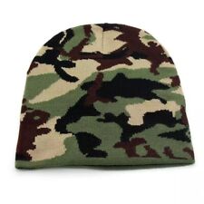 Unisex Camouflage Beanie Hat Warm Winter Ski Outdoor Cap Army Knitted Bonnet