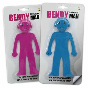 Bendy Man Book Light - Pink / Blue Phone Stand, Desk Organiser, Led Reader - Picture 1 of 17