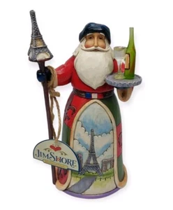 Jim Shore Heartwood Creek Bonjour And Merry Christmas French Santa 2013 READ - Picture 1 of 10