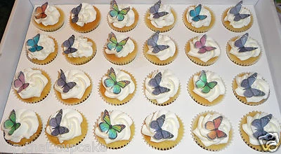 70 Mini Magníficos Surtidos Mini Oblea Comestible Mariposa Cupcake y Pasteles Toppers Foto 1 de 2