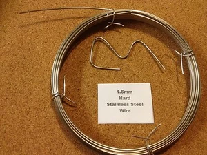 1.6mm x 10m 16 SWG Stainless steel Wire Floristry Craft Bonsai Fishing Lures - Picture 1 of 1