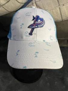 Pensacola Blue Wahoos Strapback Hat Baseball Cap Minor League MiLB White/Blue - Picture 1 of 8