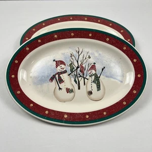 Royal Seasons Pupazzo di neve in gres 14 piatti ovali da 1/2" (2) - Foto 1 di 19