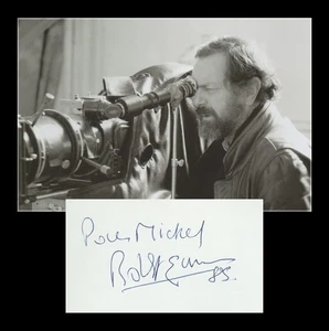 Robert Enrico (1931-2001) - Page de livre d'or dédicacée + Photo - Paris 1985 - Picture 1 of 3