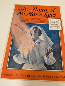 The Rose of No Man's Land Sheet Music Songbook Vintage 1918 - Picture 1 of 3