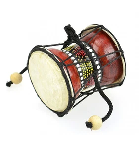 Mini Djembé Tambourin en bois et peau - Instrument - Photo 1/5