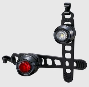 CATEYE Orb Front Rear Polished Black Light Set Durable SL-LD160 (£17.95rrp!!) - Picture 1 of 7