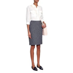 Weekend Max Mara Banda blue white tweed skirt Sz 10 - Picture 1 of 7