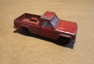 Caja de cerillas #71 Jeep Gladiator por Lesney England Vintage Diecast - Rojo Foto 1 de 4
