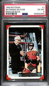 1966 Topps Batman Riddler Back #1 Batman's Butler PSA 6 EX-MT 8039 - Picture 1 of 4