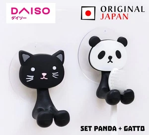 Portaspazzolino KAWAII Panda + Gatto DAISO con ventosa - toothbrush holder - Foto 1 di 5