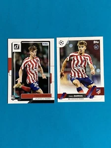 Lotto carte calcio Pablo Barrios Rookie RC Donruss + Topps Atletico Madrid - Foto 1 di 2